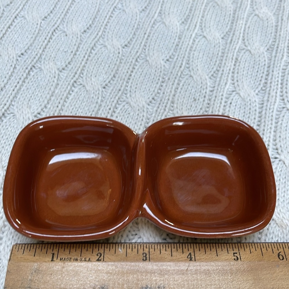 Pier 1 Imports small divided bowl condiment charcuterie Italy hand painted - Picture 10 of 12